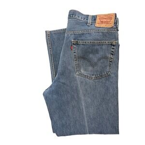 Levi's 550 Relaxed Fit Jeans W40 L32 100% Cotton Blue Medium Wash Dad Core 90s